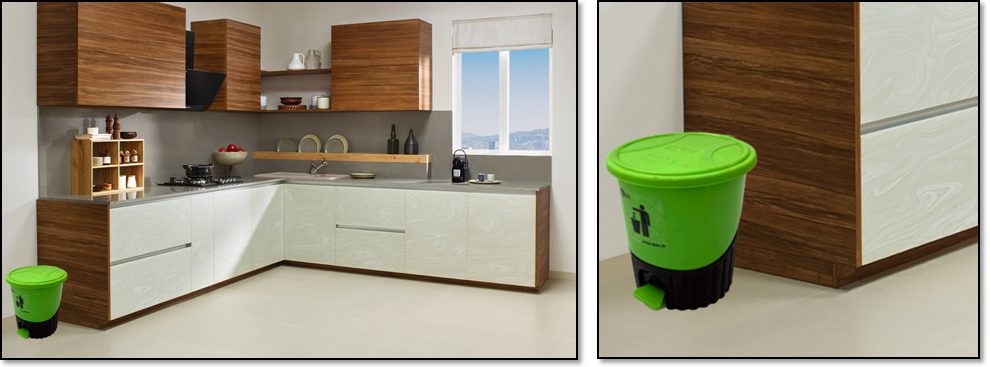 Kitchen Plastic Dustbin With Lid and Pedal
