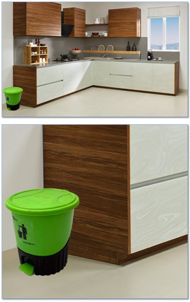 Kitchen Plastic Dustbin With Lid and Pedal